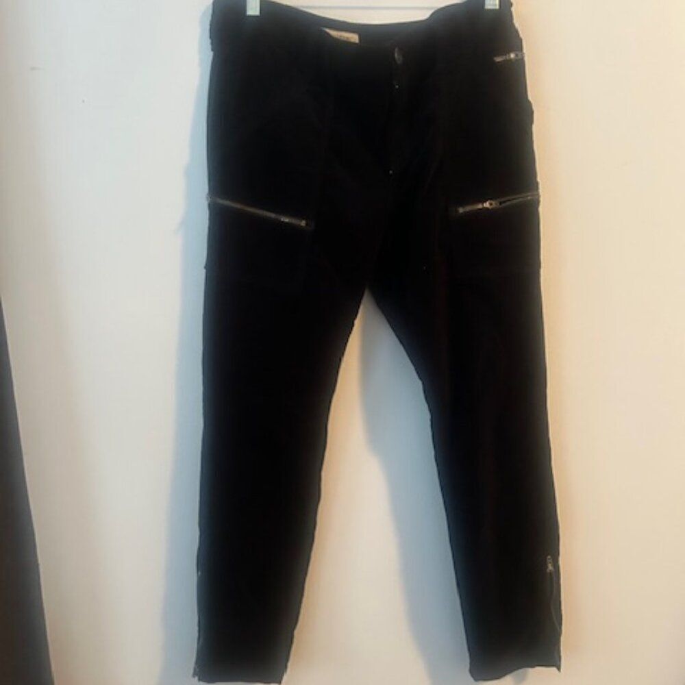 Joie Jeans Black Park Skinny 7 pocket cargo pants, size 29